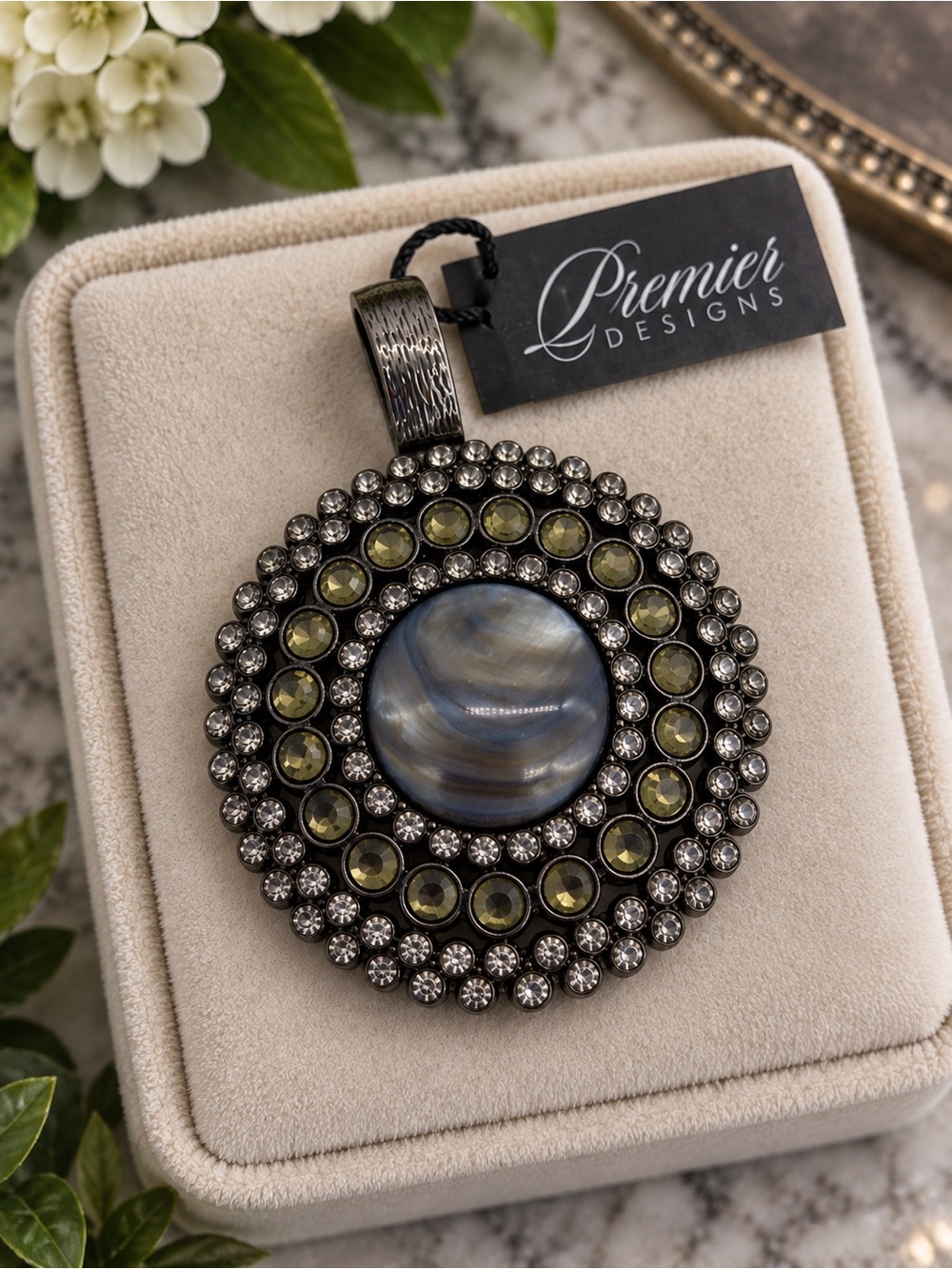 Premier Designs Reversible Necklace Enhancer Pendant NWT